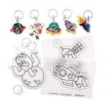 Baker Ross AW894 Solar System Super Shrink Keyrings, Arts and Crafts for Kids (Pack of 8), Assorted