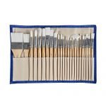 Conda 24 Pcs Chip Paint Brushes Set Professional Brush with Case for Acrylic Watercolor Oil Painting