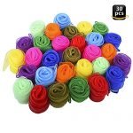 Geboor Juggling Dance Scarves, 30 pcs Square Dance Scarf Magic Movement Scarves Performance Props Accessories 24'x24' in 10 colors
